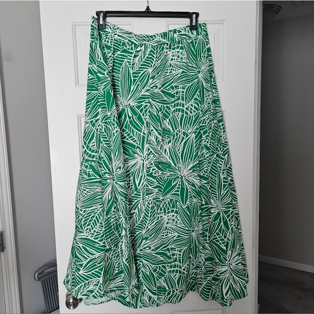 Tabitha Brown Green Floral Women's Skirt Size L - Picture 3 of 7